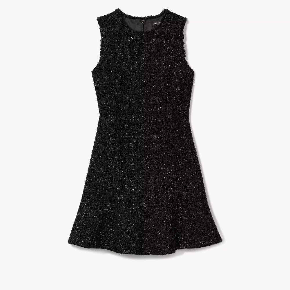 Kate Spade Flounce Tweed Dress size 12 KE889 NWOT